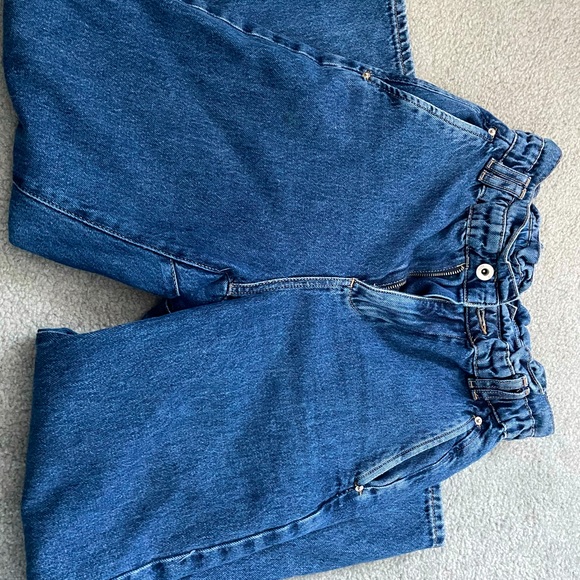 ZARA Z1975 BAGGY PAPERBAG JEANS - Picture 1 of 4